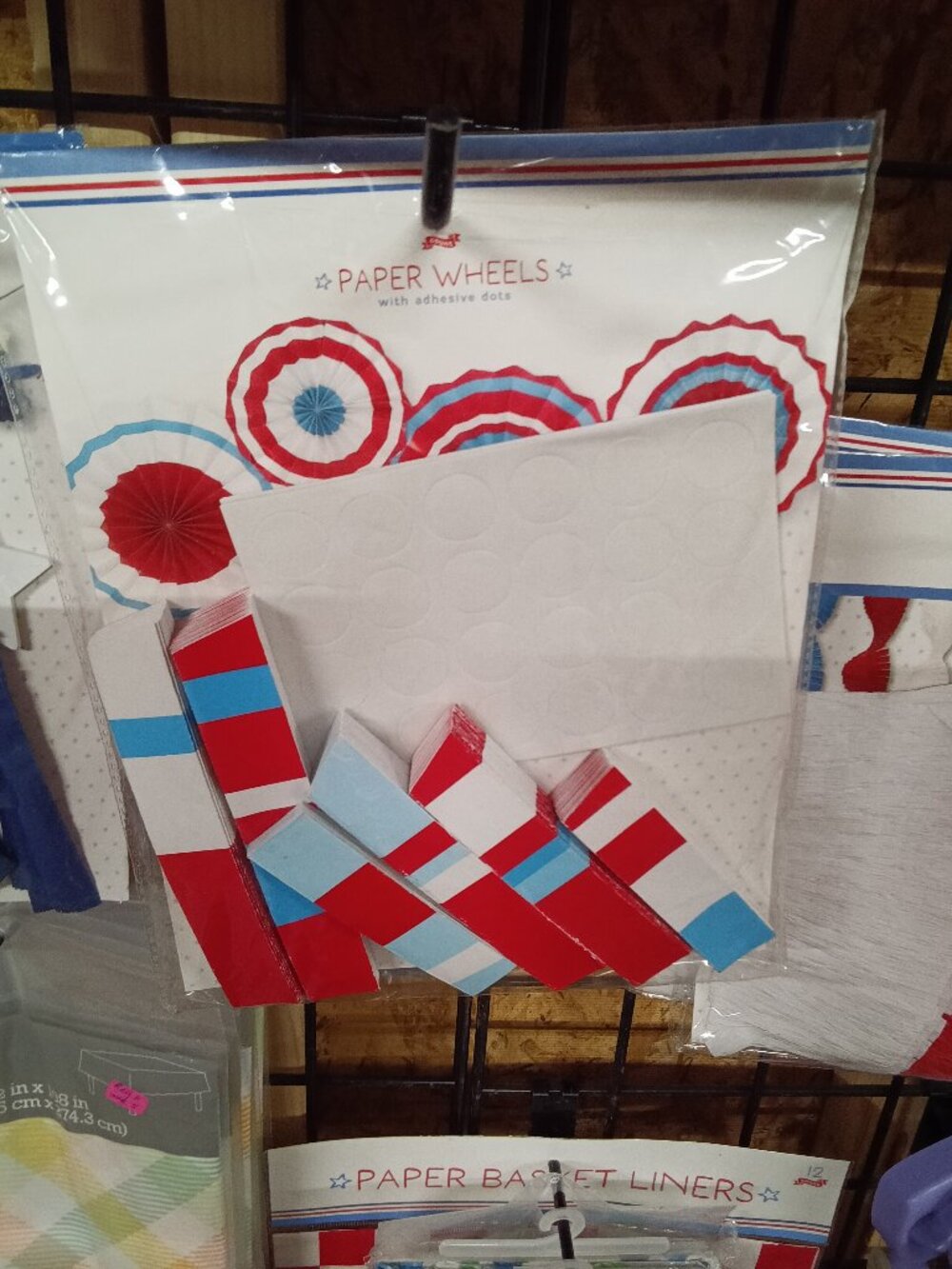 Patriotic Paper Wheels with Adhesive Dots - Bundle Discount Available